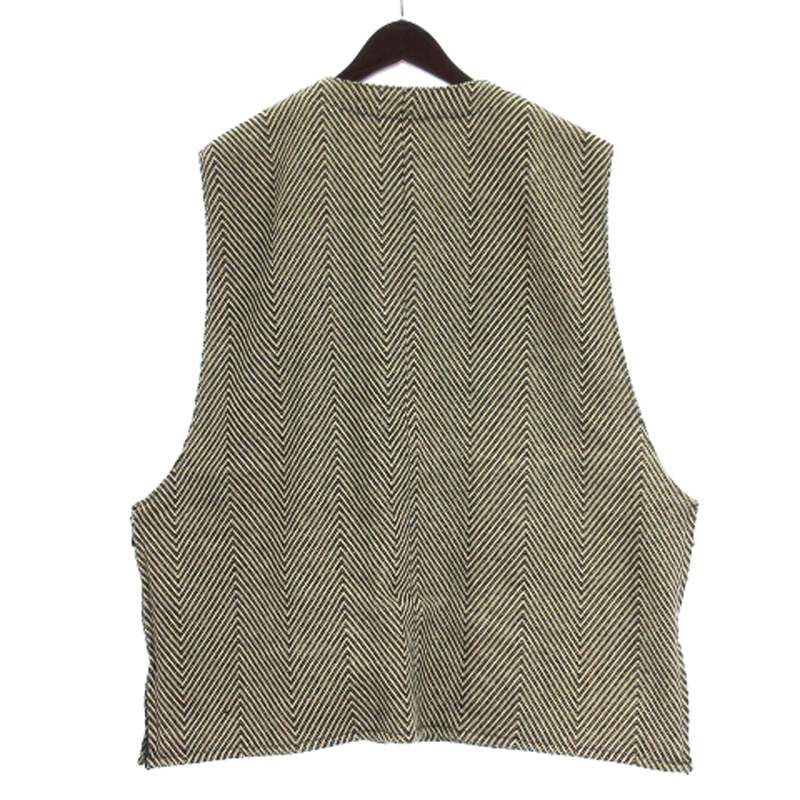 ANCELLM アンセルム　HERRINGBONE OVER VEST サイズ2 HERRINGBONE OVER VEST(BLACK) – ANCELLM
