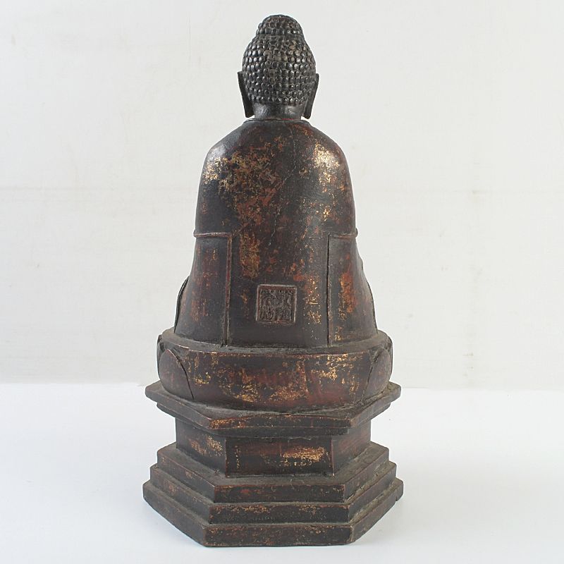 仏教美術 中国 乾隆年製 古銅鍍金 仏像 置物 C S43 - メルカリ