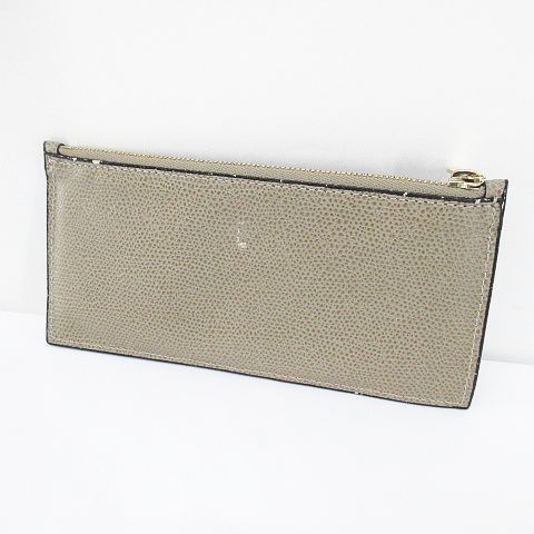 ヴァレクストラ Valextra V2A11 028 コインケース カードケース レザー フラグメントケース 小銭入れ パスケース 定期入れ ミニ財布 ベージュ系
