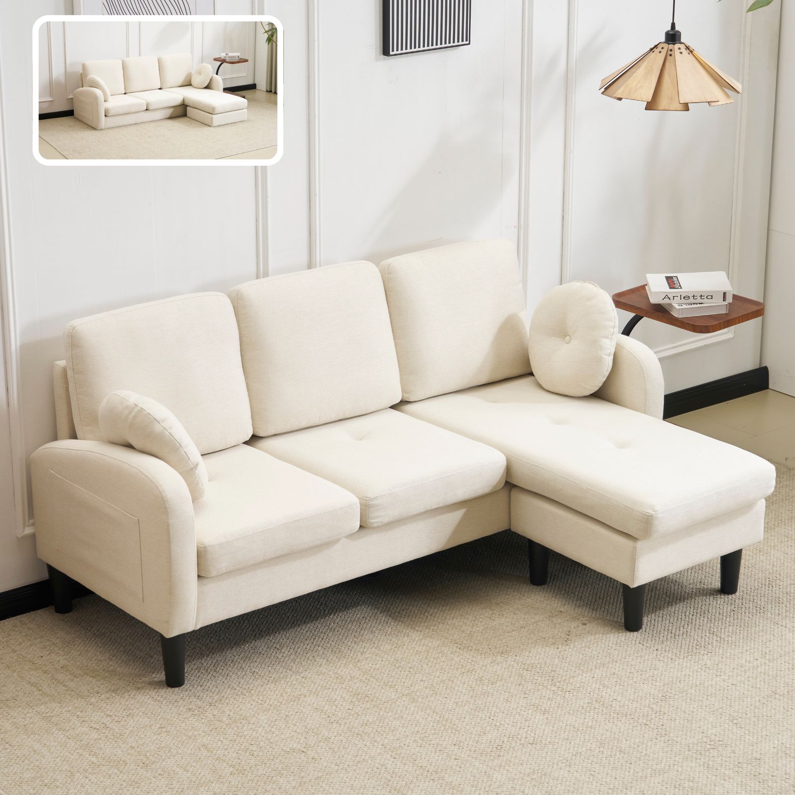 ソファ  ソファーセット  3人掛け   L型  Ｔ型　クッション付き  肘掛け付き  コーナー  ローソファー  ローソファーセット 28D高反発ウレタン ふわふわ 圧力分散 コンパクト 取り外し可能な脚 