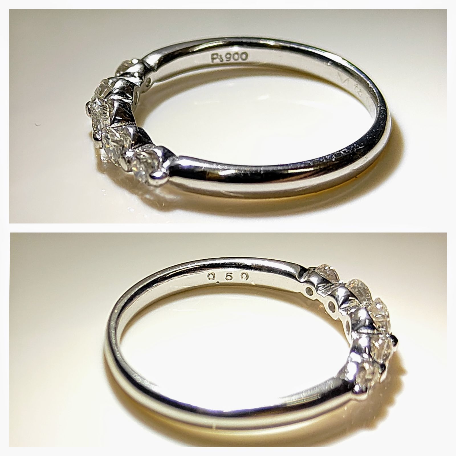 美品 購入時保証書あり】0.50ct ダイヤモンドプラチナ リング PT900