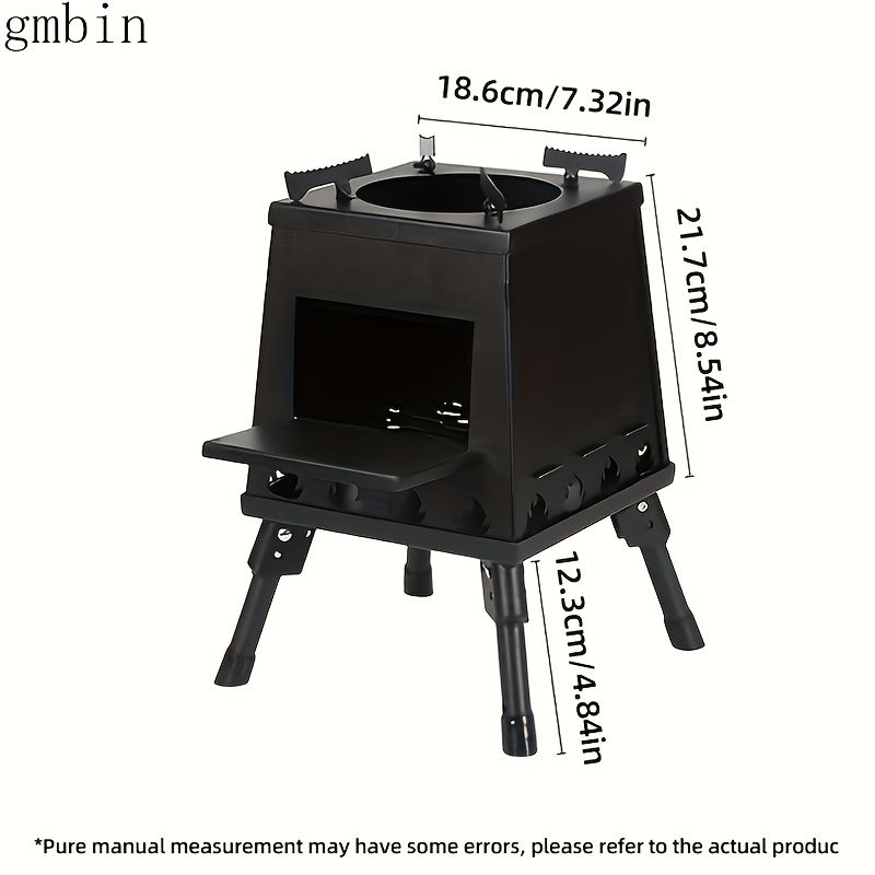1pc gmbin 携帯用折りたたみ式木製ストーブ、アウトドアキャンプ