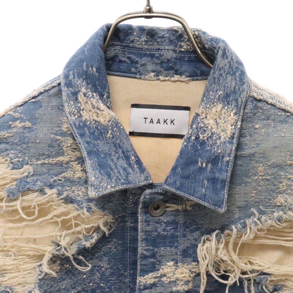 TAAKK (ターク) DENIM JACKET DESTROY デストロイ加工 デニムジャケット インディゴ TAD0A-JK013/2 - メルカリ