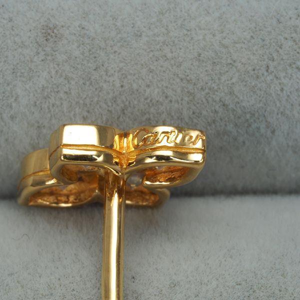 カルティエ ピアス ダイヤ ダイヤモンド ヒンドゥ K18YG #173435