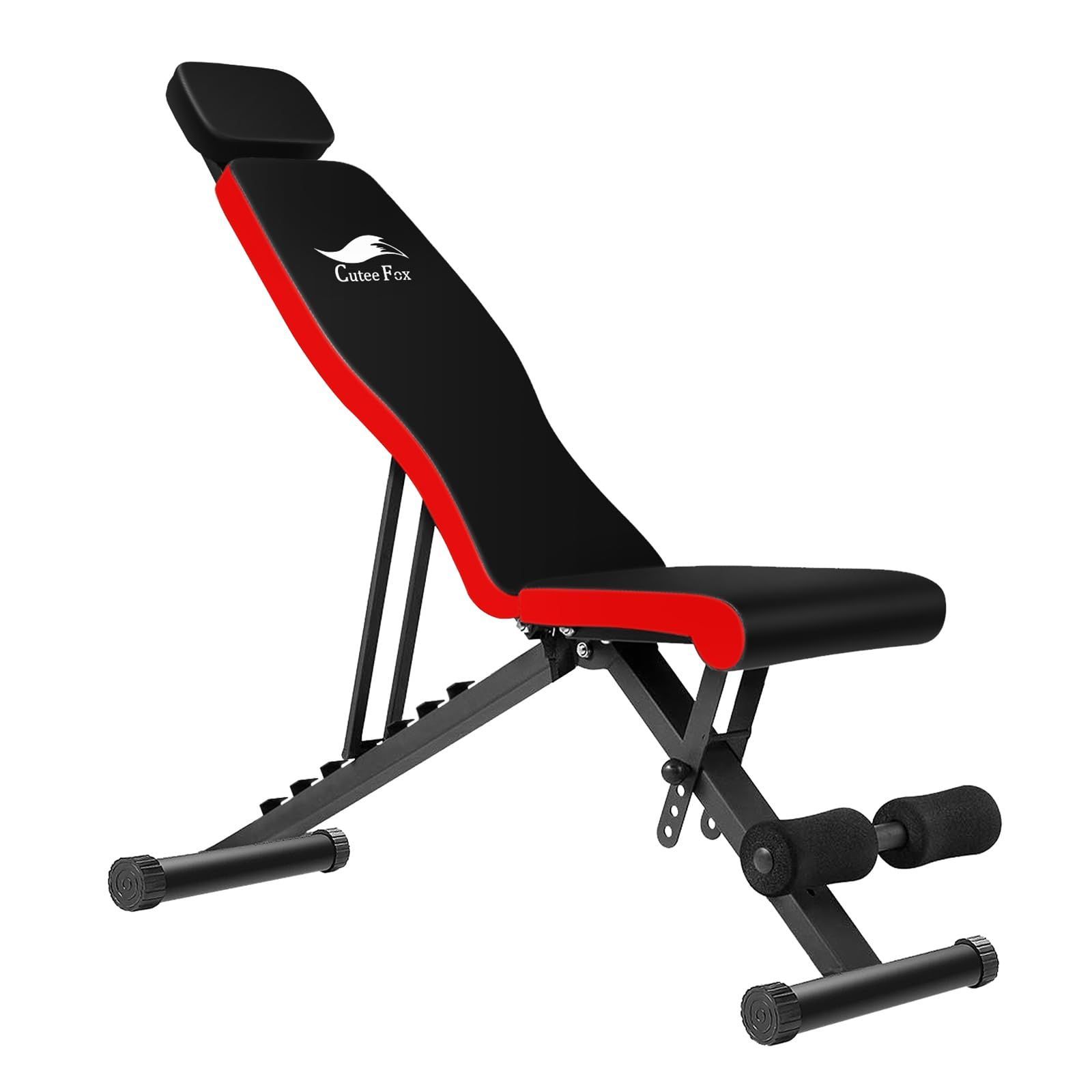 数量 CuteeFox トレーニングベンチ インクラインベンチ デクラインベンチ 7段階調節 折り畳み式 耐荷重300KG 組立不要 フラットベンチ 収納便利 ホームジム ベンチプレス 筋トレ 日本語説明書付き HX