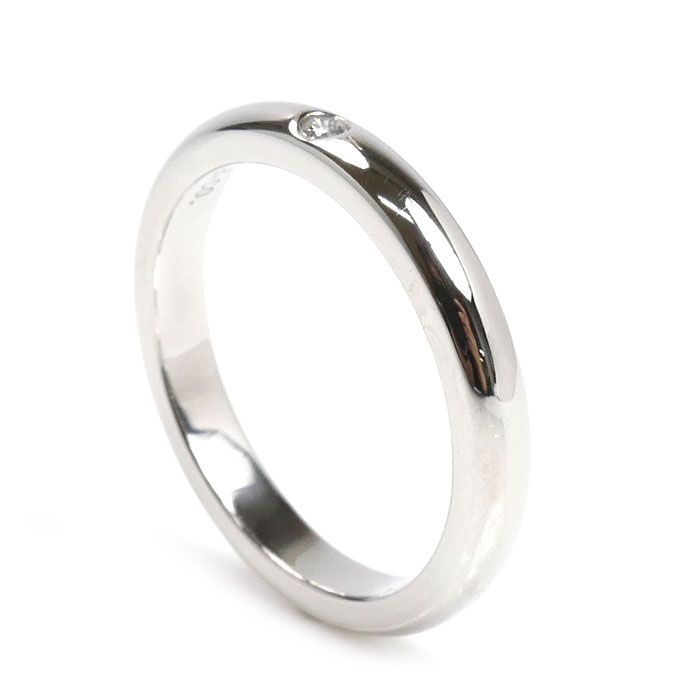 TIFFANY&Co. ティファニー Pt950プラチナ スタッキングバンド 1Pダイヤ 