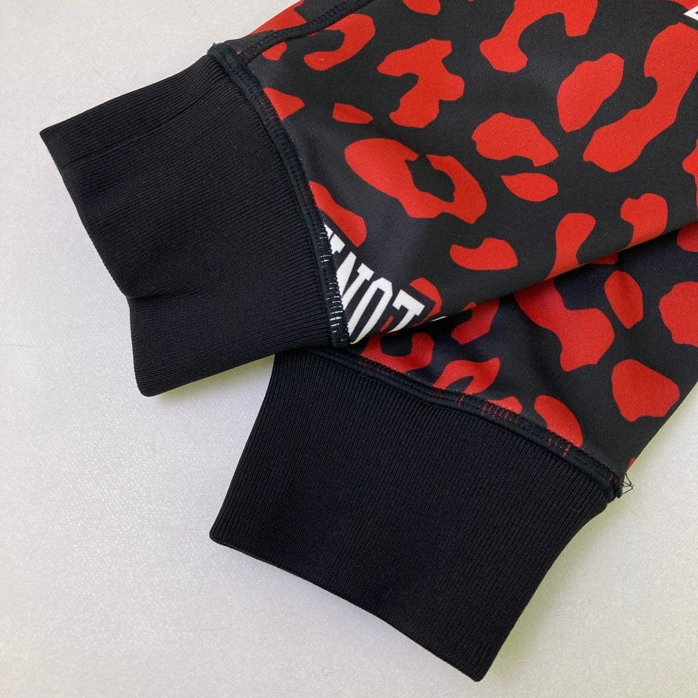 裏起毛 ロゴ×レオパード柄