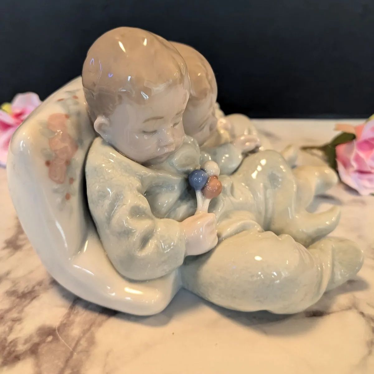 リヤドロ 5772 双子 赤ちゃんの夢 LITTLE DREAMERSクッション