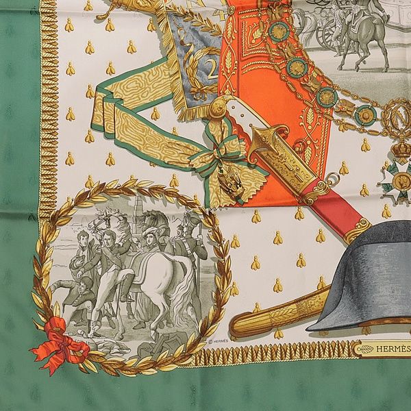 広尾店】美品 エルメス HERMES カレ90 大判スカーフ NAPOLEON