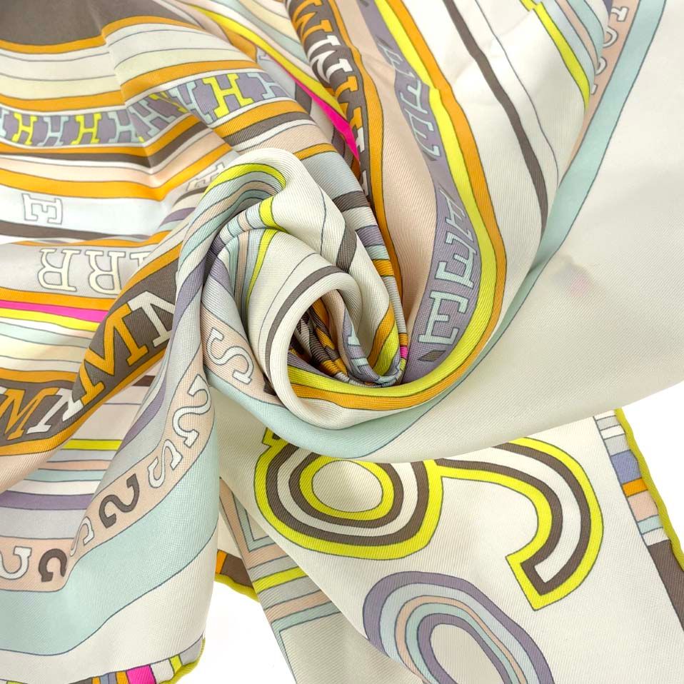 美品 HERMES エルメス スカーフ シルク カレ90 花柄 胡蝶蘭 オーキッド