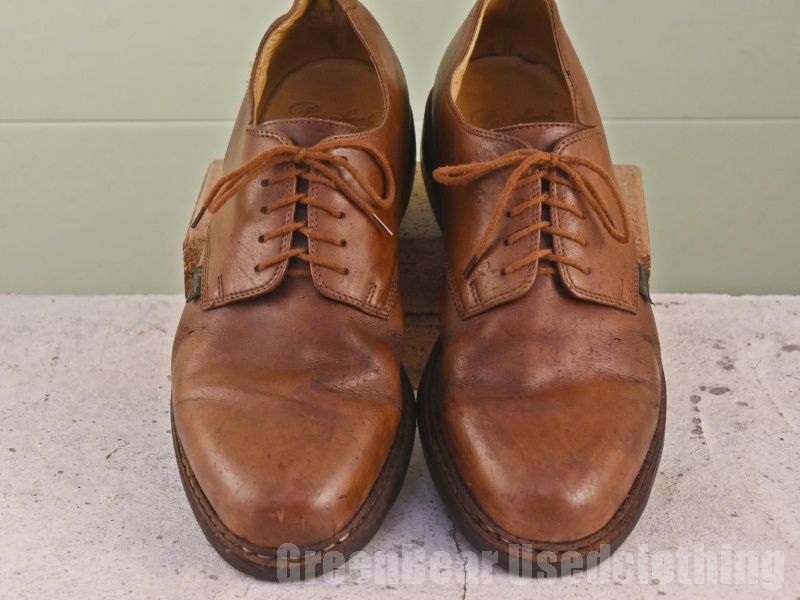 B585 フランス製 パラブーツ Paraboot プレーントゥシューズ 茶