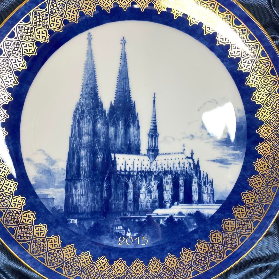 ☆洋3 マイセン2015年　イヤープレート　「ケルン大聖堂」共箱　直径26.5㎝ ☆洋3 マイセン2015年 イヤープレート 「ケルン大聖堂」共箱 直径26.5