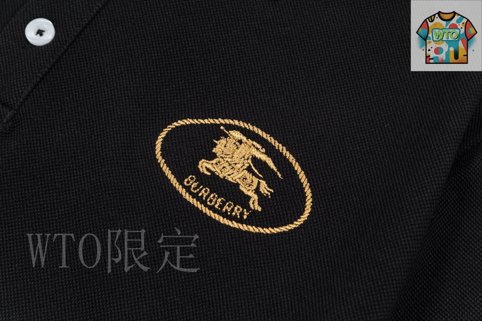 バーバリー　Burberry 赤ベージュ刺繍ロゴスタジャン ☆USA製☆BURBERRY バーバリー ロゴ刺繍 半袖ポロシャツ M