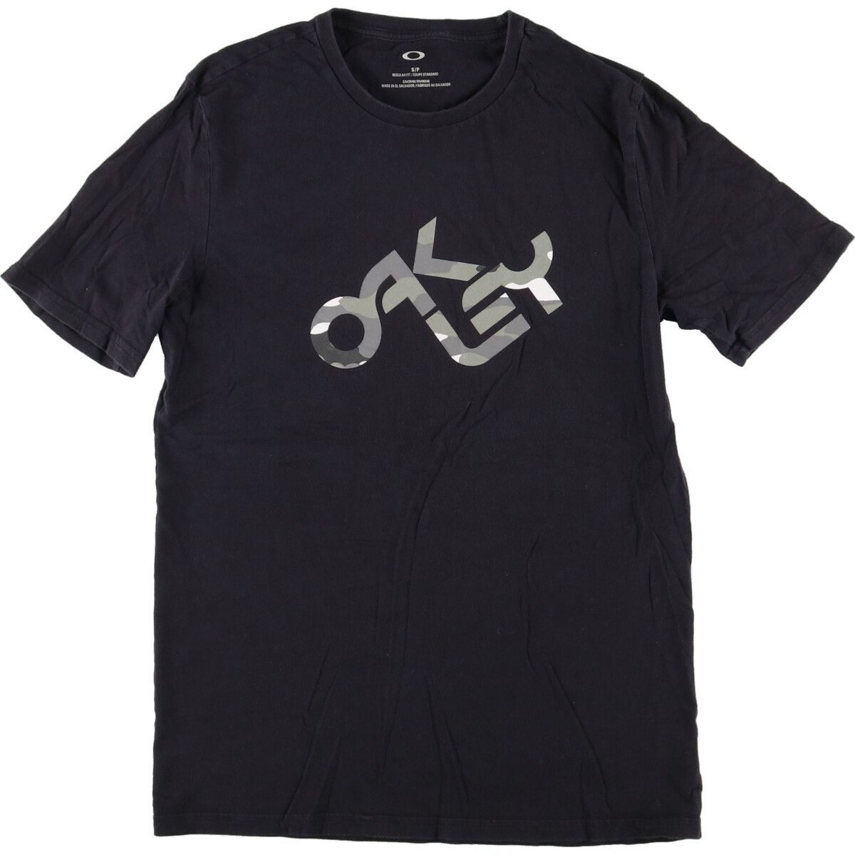 C*e様 Oakley Tシャツ メタルロゴ 古着 オークリー OAKLEY ロゴプリントTシャツ メンズS/eaa433339