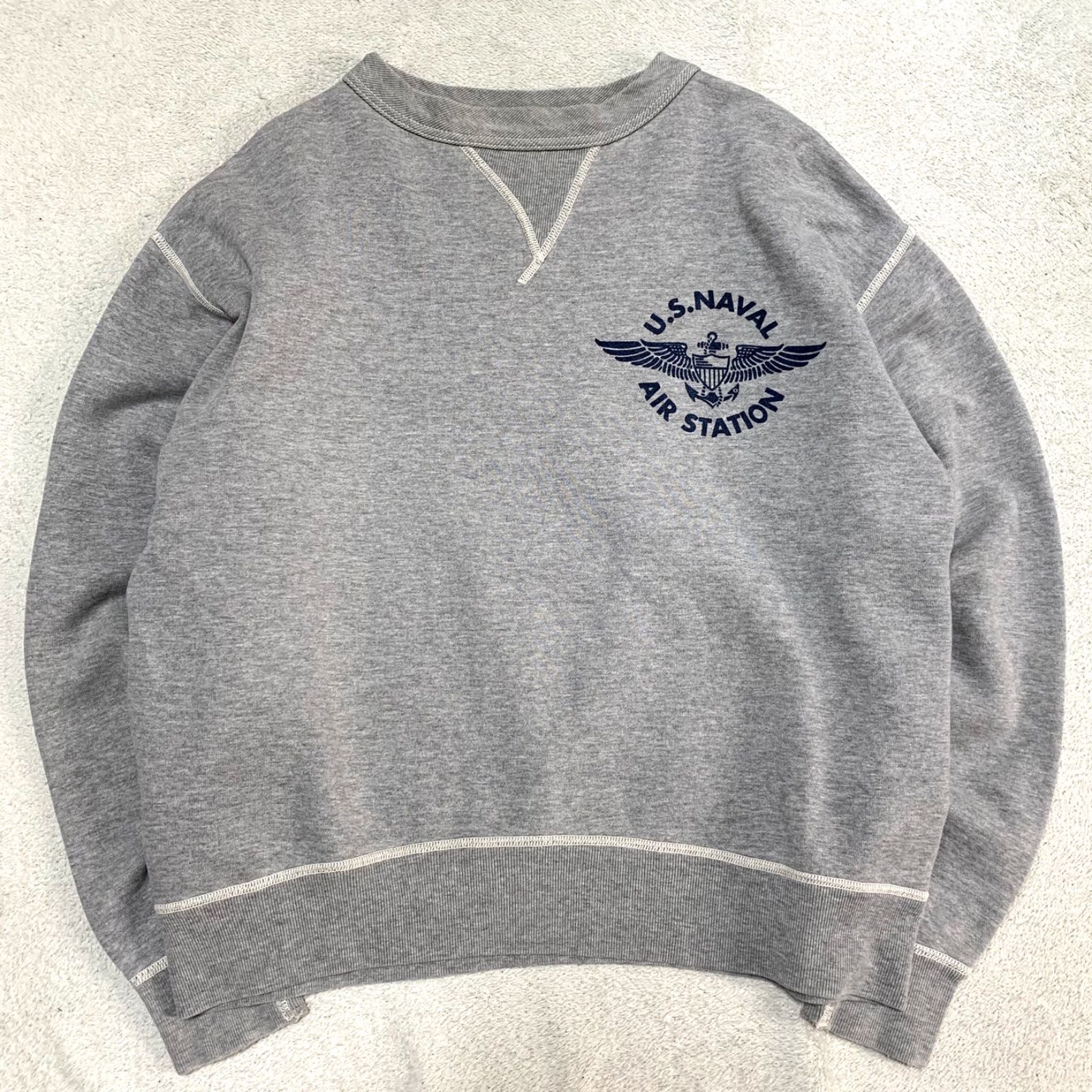 美品 REAL McCOY'S リアルマッコイズ 両V 霜降り 2トーン スウェット