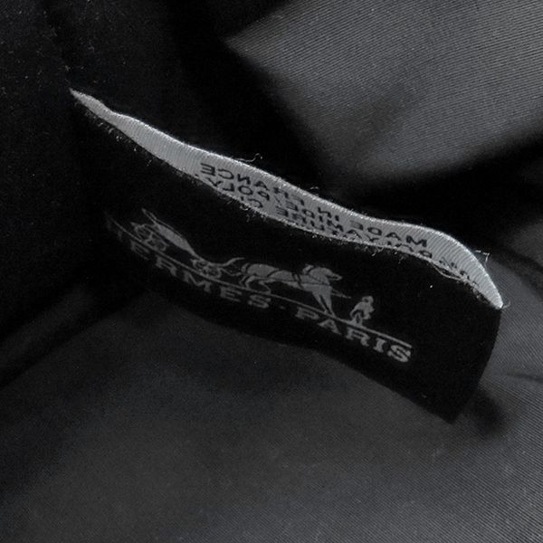 エルメス HERMES 小物 ボリードポーチ シューズケアセット コットン ポリエステル ブラック シルバー金具 靴ベラ ブラシ クリーム 161428ZH01 KARIMZIABAT_FR