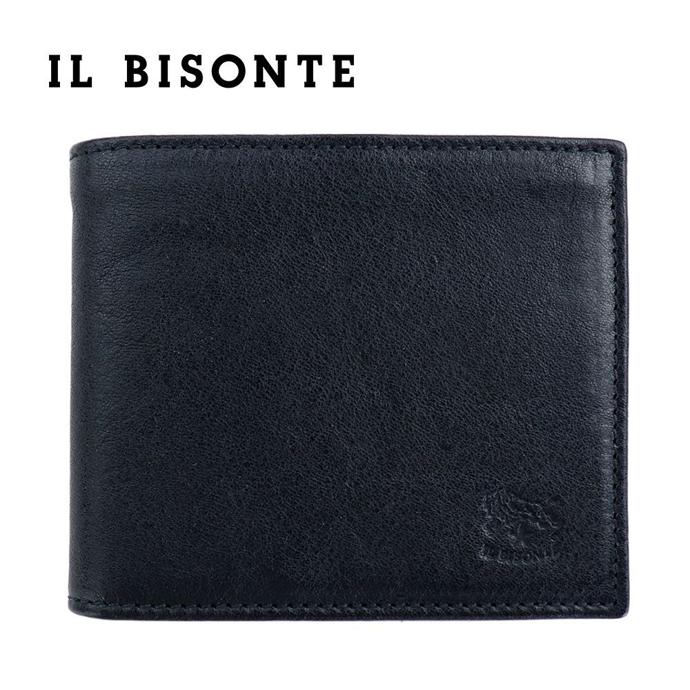 IL BISONTE 二つ折り財布 ブラック 折財布 | スタンダードコレクション