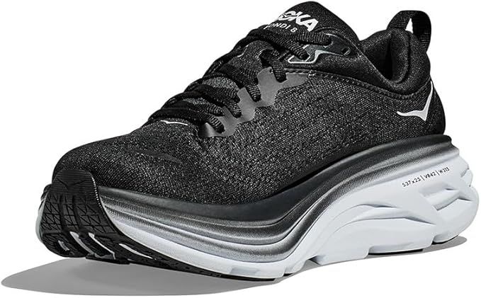 HOKA ONE ホカ オネオネ M BONDI 8 WIDE BLACK WHITE