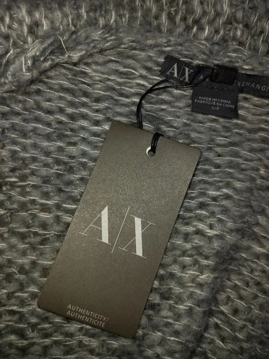 ARMANI アルマーニ ARMANI EXCHANGE アルマーニ エクスチェンジ 厚い ニット カーディガン グレー 55 66