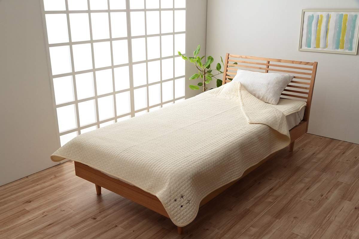 新品 イケヒコ 寝具 肌掛け布団 掛布団 綿 100% イブル 洗える ギフト アイボリー シングル 約140×190cm カルム #9845546