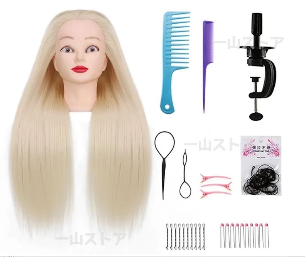 ヘアスタイリングセット（マネキン・ロッド・トレー） Amazon.co.jp: ヘア練習用マネキン モデルヘアタイプ、本物の髪