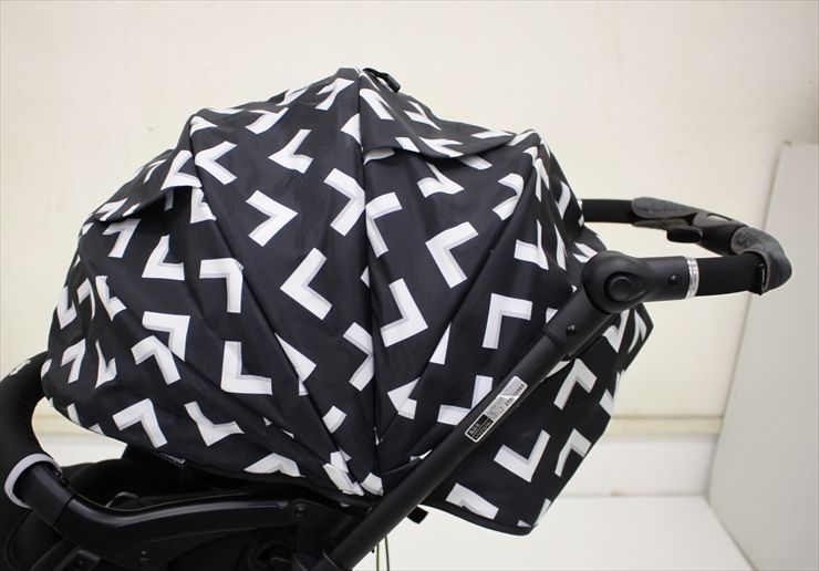  ランフィ リノン RB1LZ ブラック Runfee Lino’n シングルタイヤ リコール対応済 生後1ヵ月～ クリーニング済み C414502 防犯配慮 ベビーカー バギー 外出 移動用品