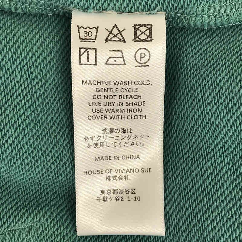 VIVIANO / ヴィヴィアーノ | TulleTrimmed HoodieSweat / チュール ドッキング スウェットパーカー | M | ターコイズグリーン系 | レディース VIVIANO / ヴィヴィアーノ | TulleTrimmed HoodieSweat / チュール
