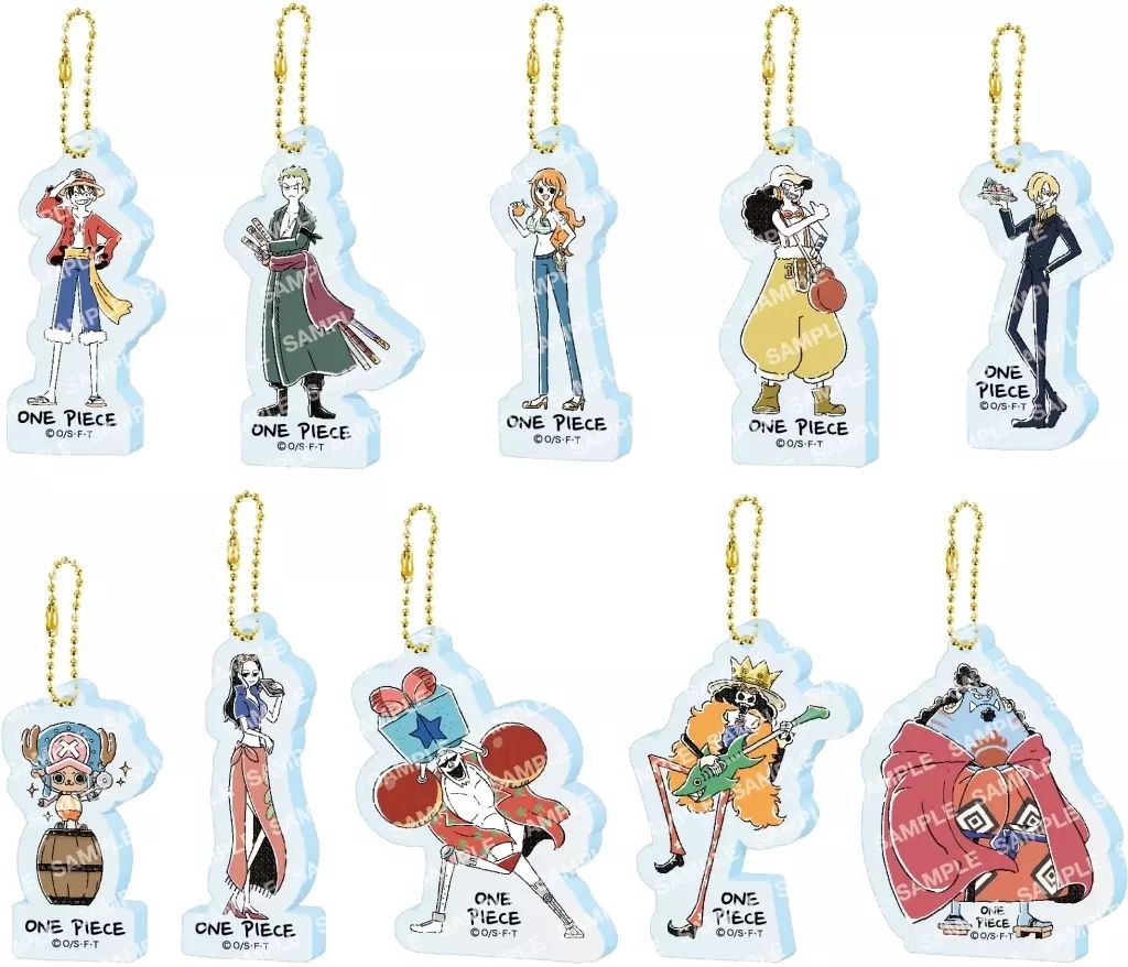 中古】キーホルダー 全10種セット 「ワンピース アクリルキーホルダー