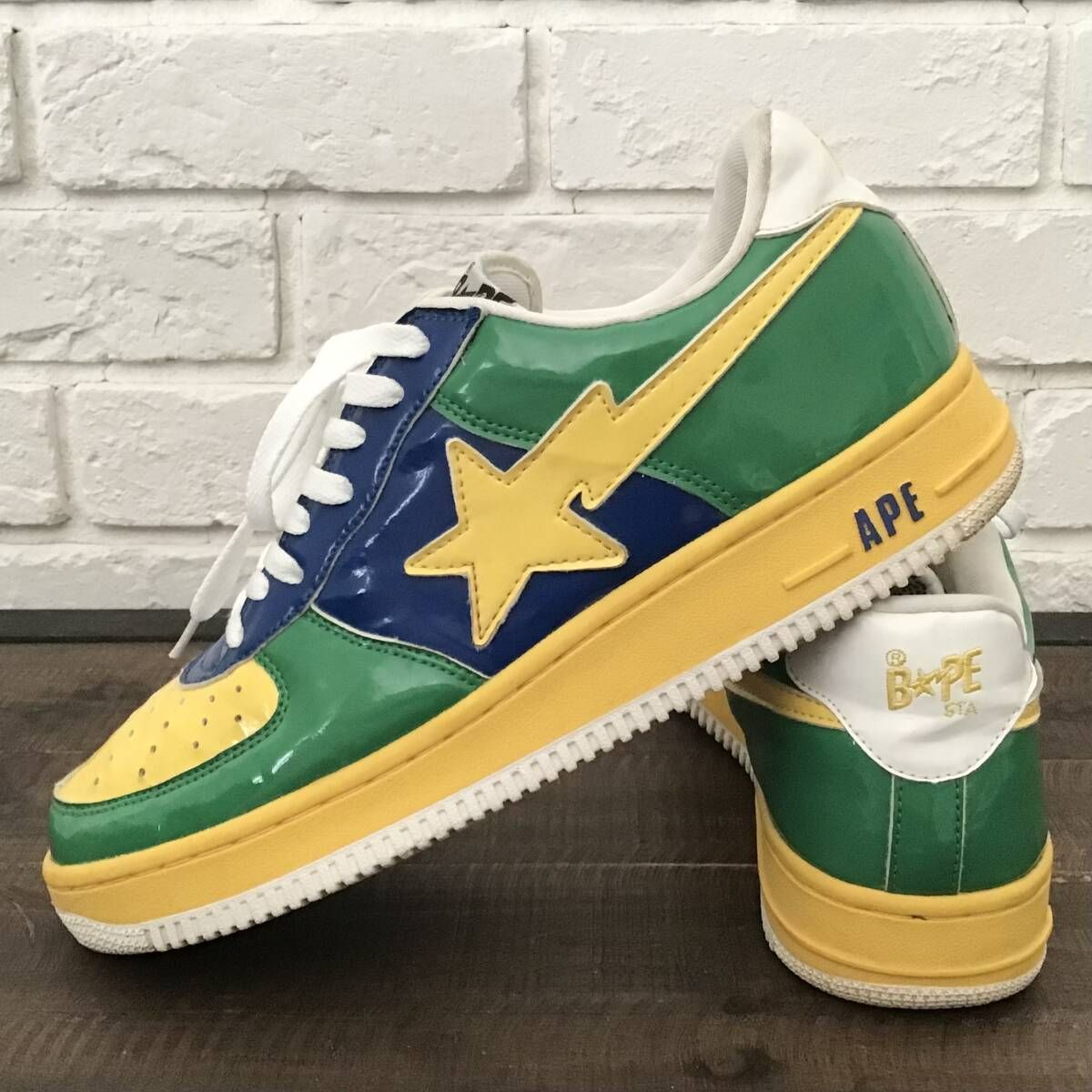 BAPESTA エナメル スニーカー 29cm a bathing ape BAPE STA shoes 