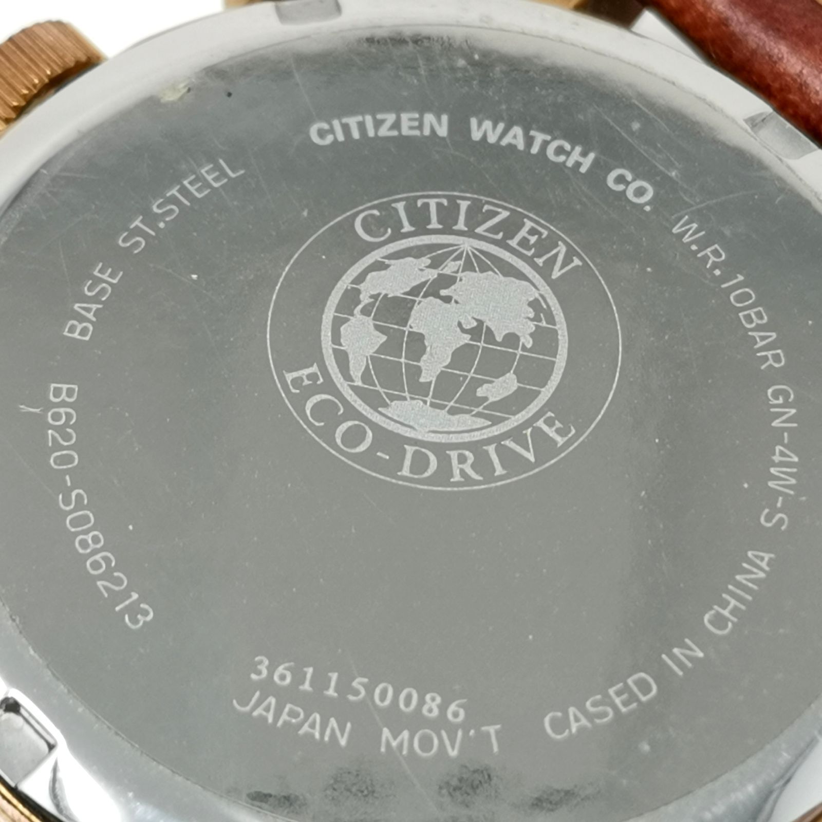 稼動品 CITIZEN Tシチズン ブラウン ゴールド 電波ソーラー エコ 
