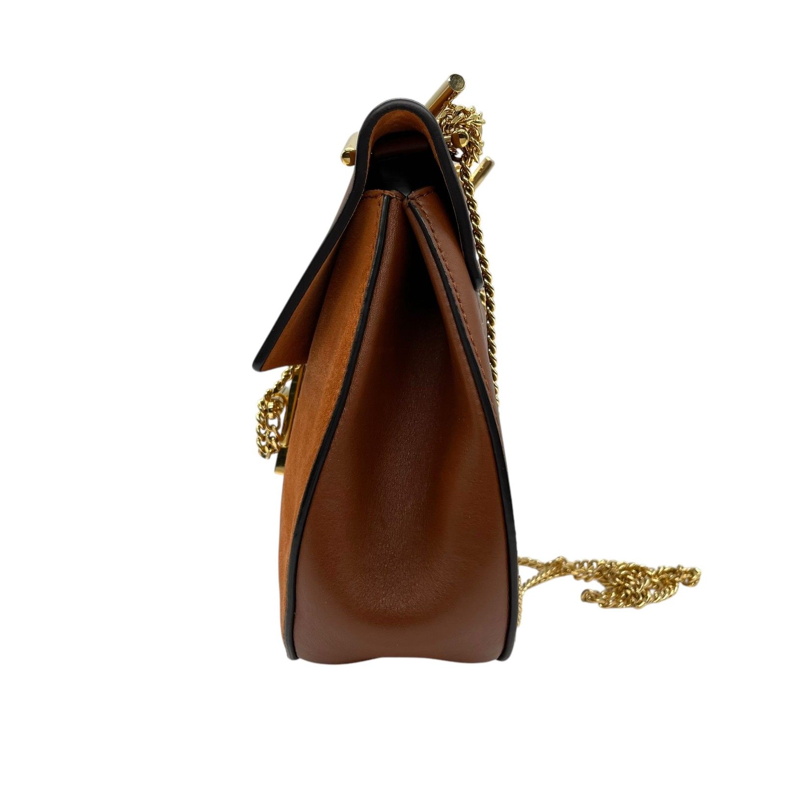 美品 Chloe クロエ Drew ドリュー ショルダーバッグ スウェード レザー 