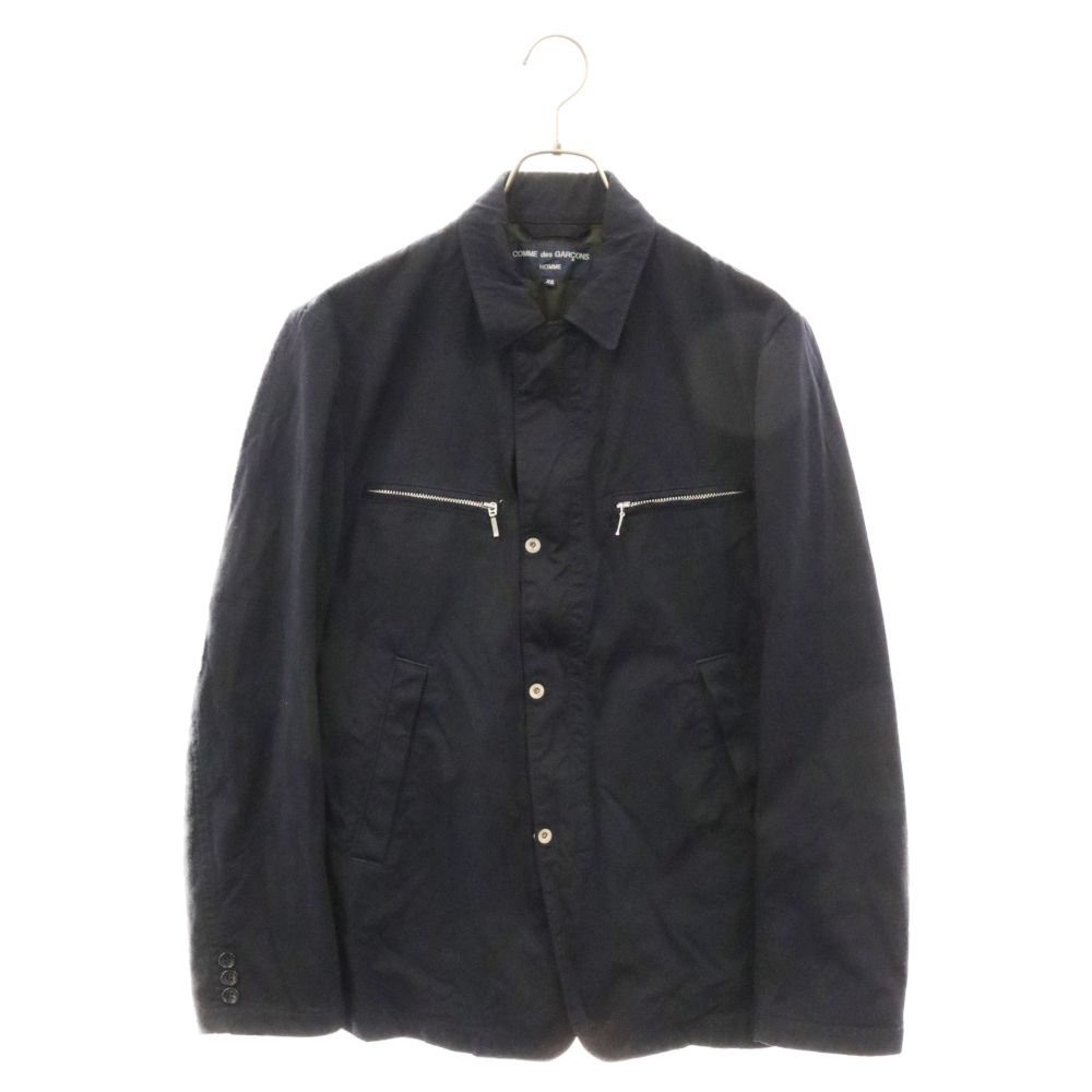 COMME des GARCONS HOMME (コムデギャルソンオム) 18SS 裏地カモフラ ナイロンジップアップ ジャケット ブルゾン ネイビー HA-J028