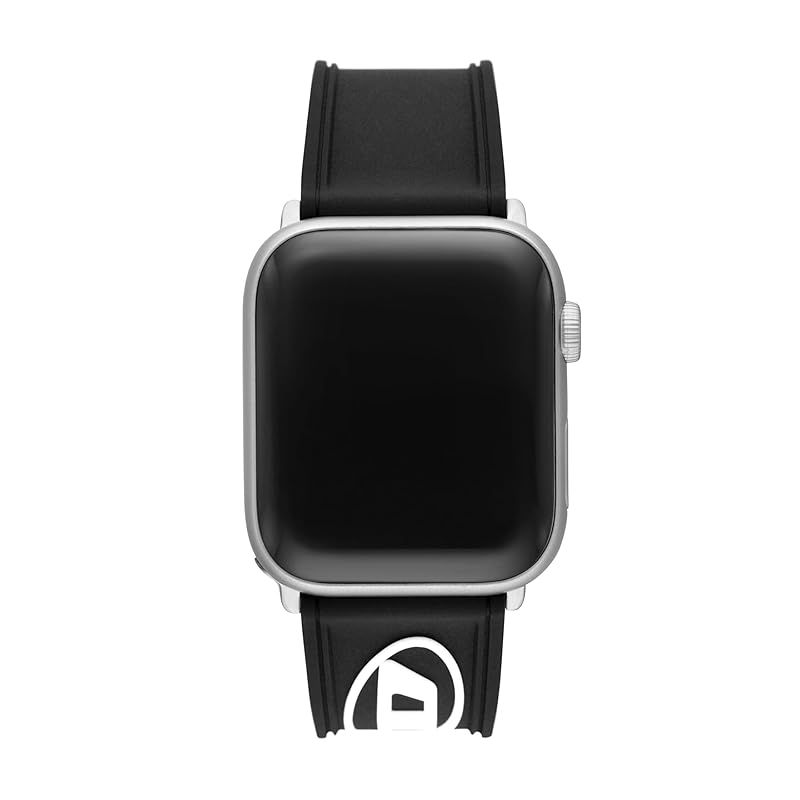 Diesel ディーゼル メンズ ウォッチバンド Apple Watch用 42|44|45|46|49mm Apple Watch用 - Apple Watch Series 10|9|8|7|6|5|4|3|2|1|SE用ストラップ ブラック|ホワイ