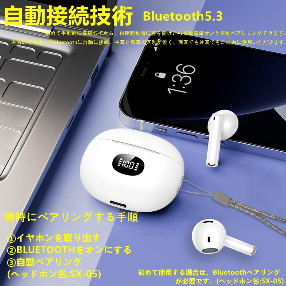 イヤホン Bluetooth イヤホン ワイヤレスイヤホン 2024最新