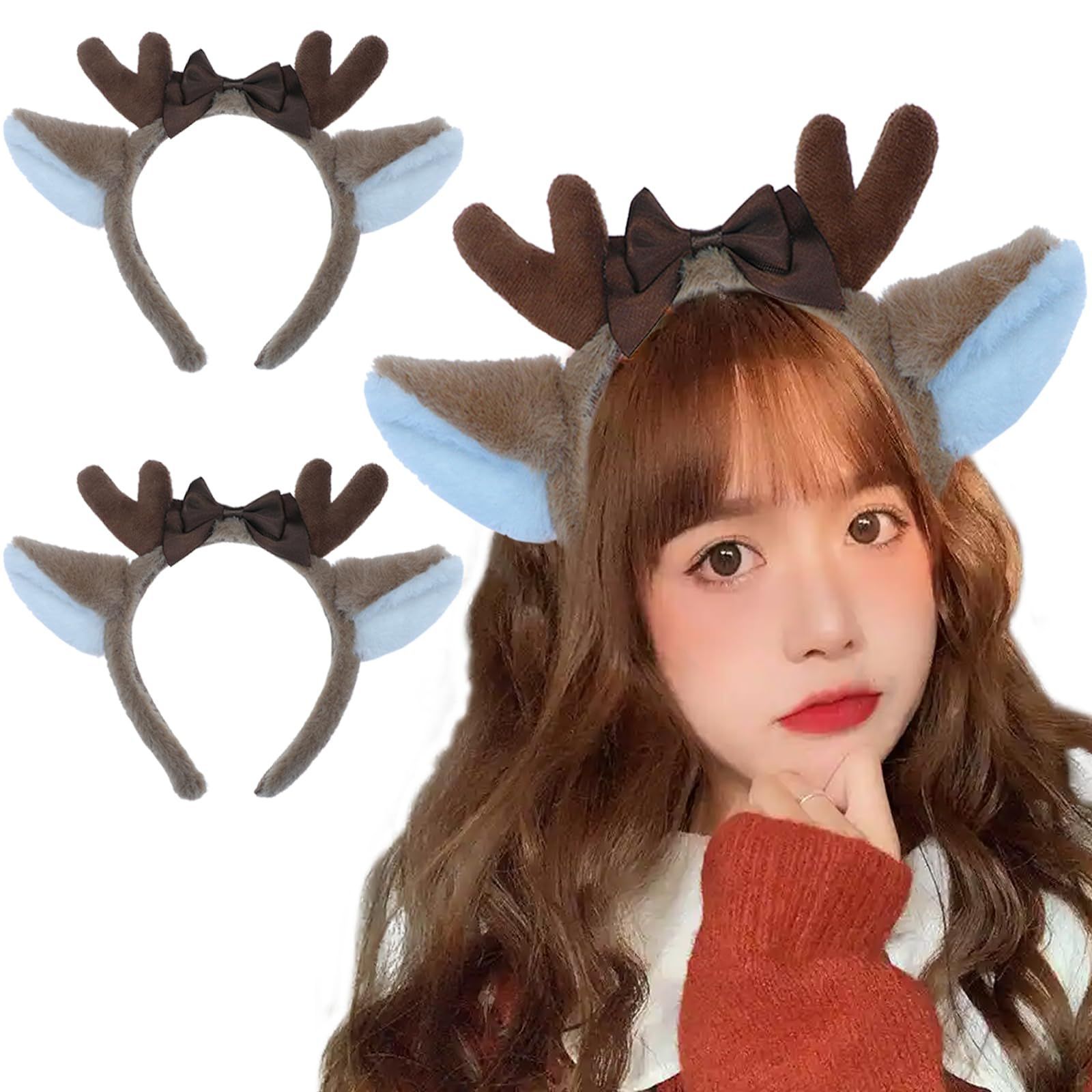 在庫セール】[KEKVE] 2個セットクリスマストナカイ カチューシャ