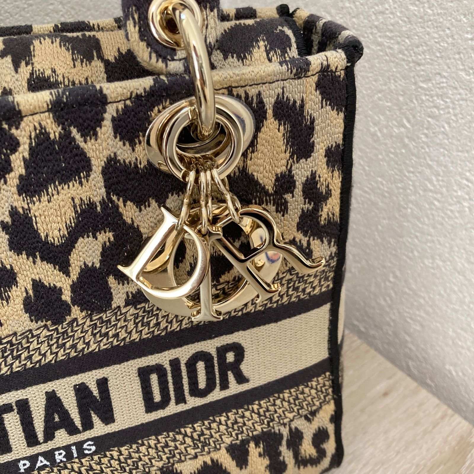希少☆Christian Dior ディオール Dライト ミディアムバッグ