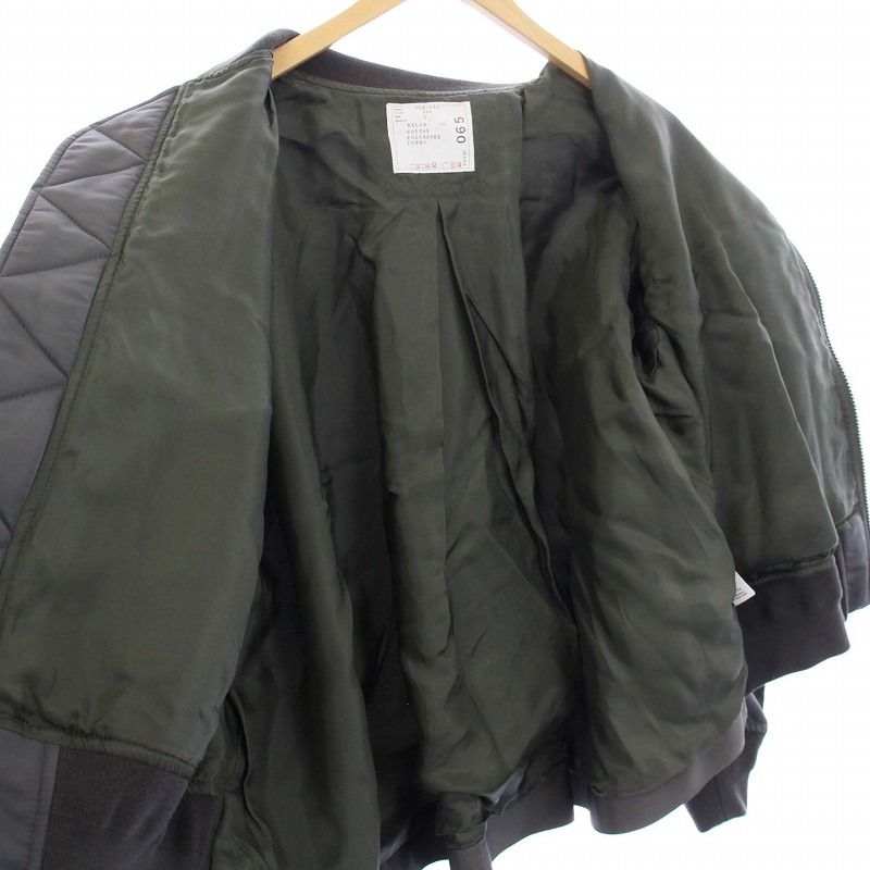 サカイ sacai 22AW MA-1 BLOUSON ボンバージャケット ミリタリージャケット ジップアップ 2 M グレー SCW-065 /KH  - メルカリ