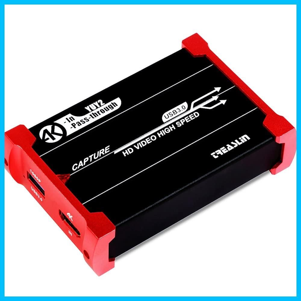 TreasLin USB3.0 HDMI ビデオキャプチャーボード Switch PS5 PS4 PS3