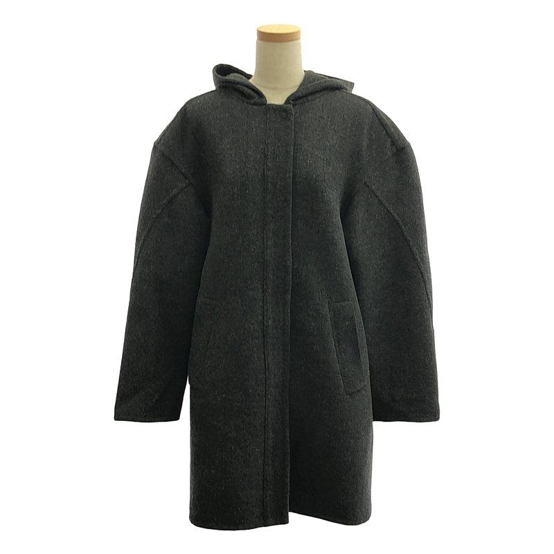 MARNI / マルニ | ウール フード ジップアップ コート | 38 | グレー