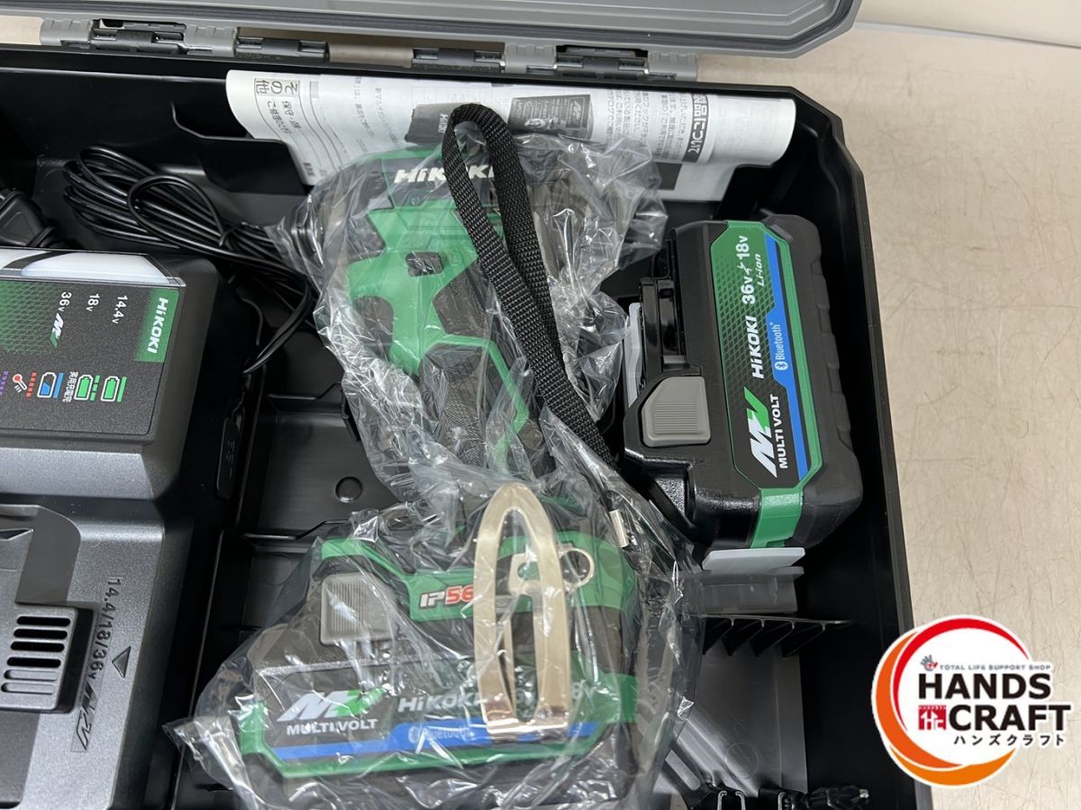 ♪ ♥品 HiKOKI ハイコーキ WH36DD 2XHLSZ 36V インパクトドライバ グリーン バッテリー×2 2ポート充電器付 新古品