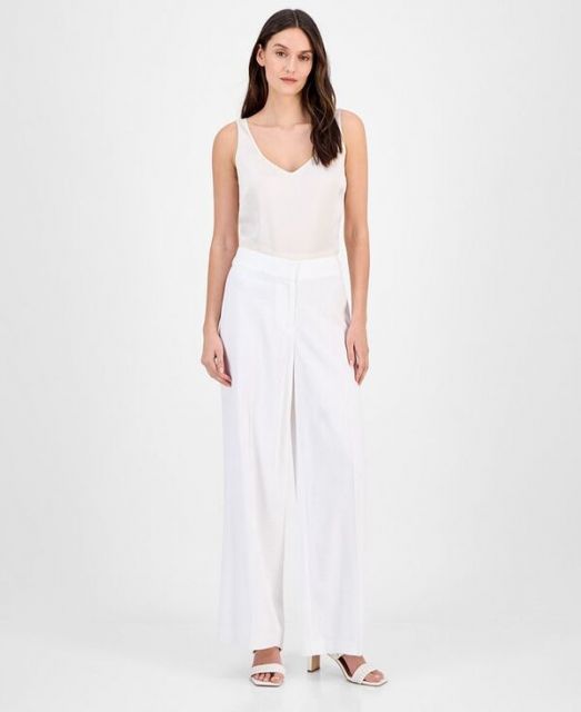 【送料無料】 タハリエーエスエル  レディース カジュアルパンツ ボトムス Women's Wide-Leg Pants White