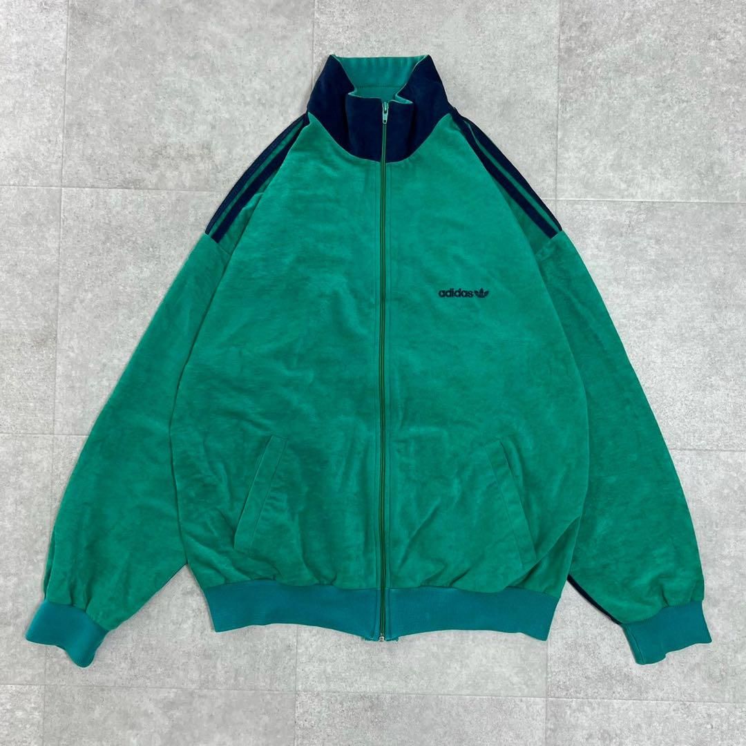 80年代 フランス製 adidas アディダス ベロアジャージ トラック