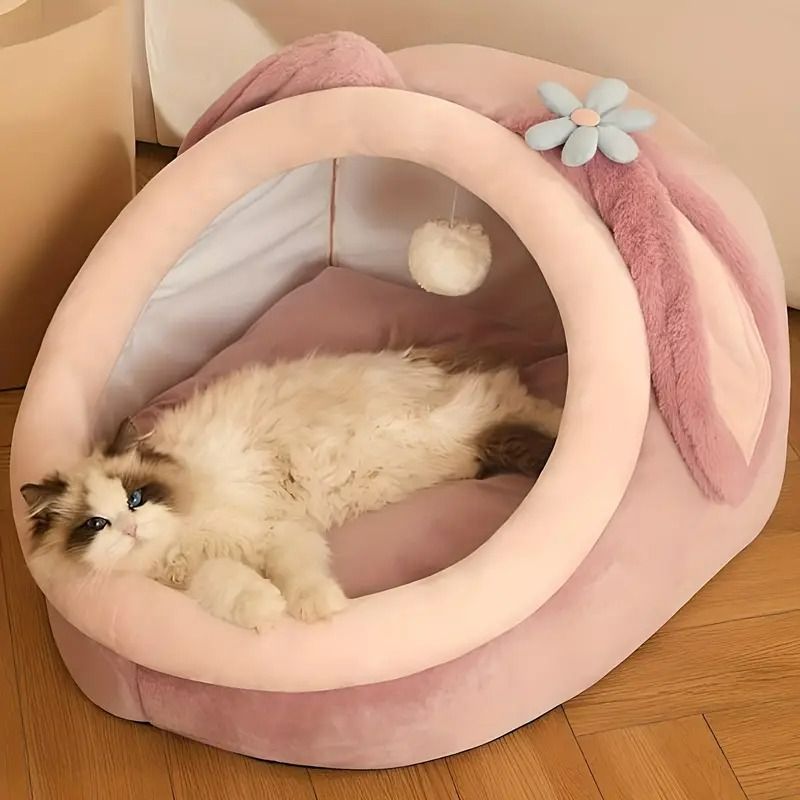 猫用ベッド ペットベッド かわいい ウサギの耳