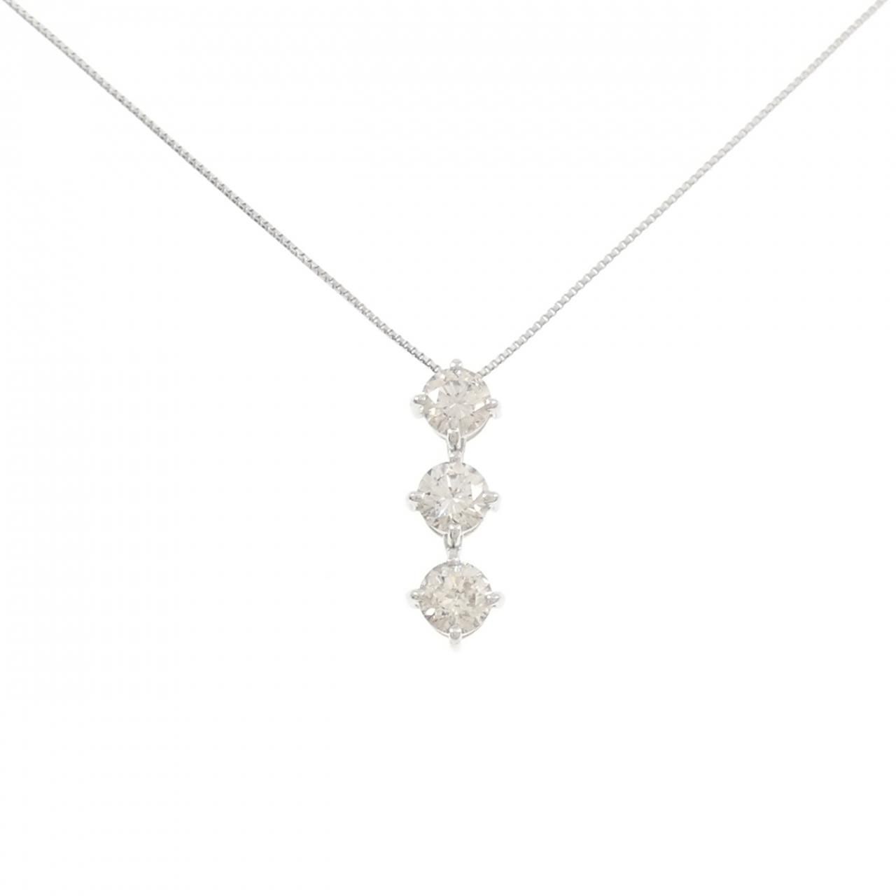 PT900/PT850 ダイヤモンド ネックレス 1.00CT - メルカリ