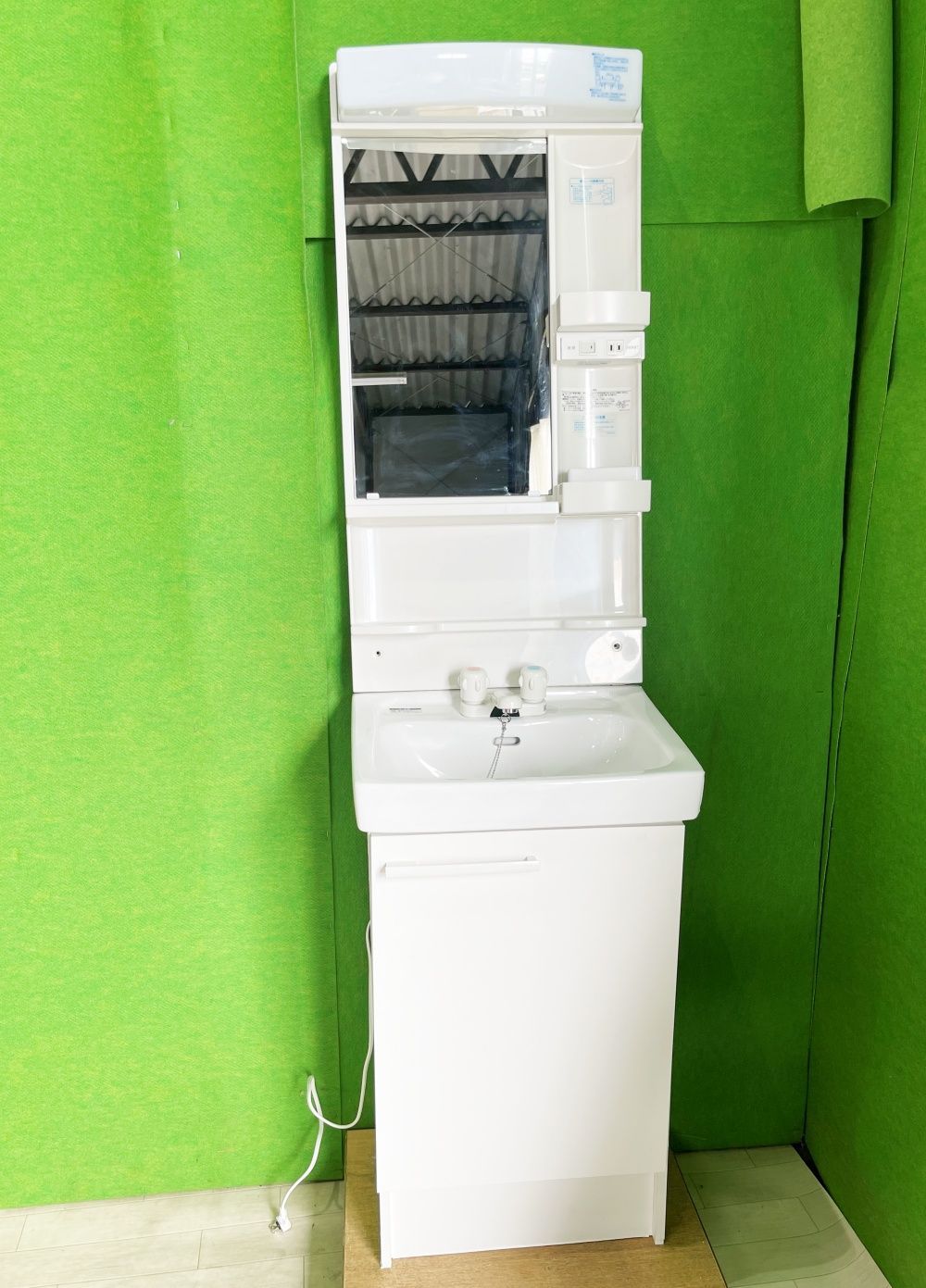 (使用頻度少なく美品)　リクシル LIXIL　オフト 洗面化粧台セット FTV1N-500+MFK-501　スリムタイプ ■A-4011 使用頻度少なく美品) リクシル LIXIL オフト 洗面化粧台セット FTV1N