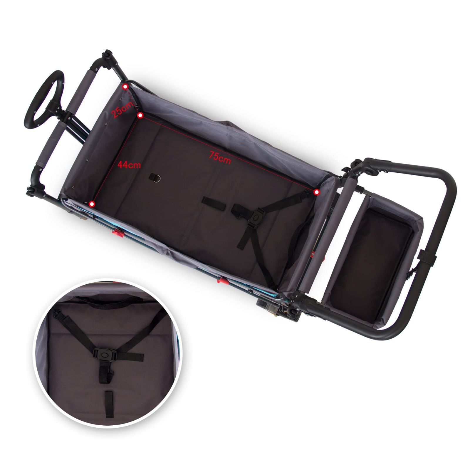 特価』折りたたみキャリーカート耐荷重 キャリーワゴン 120KG 大径ゴムタイヤ 屋根付き 買い物用、