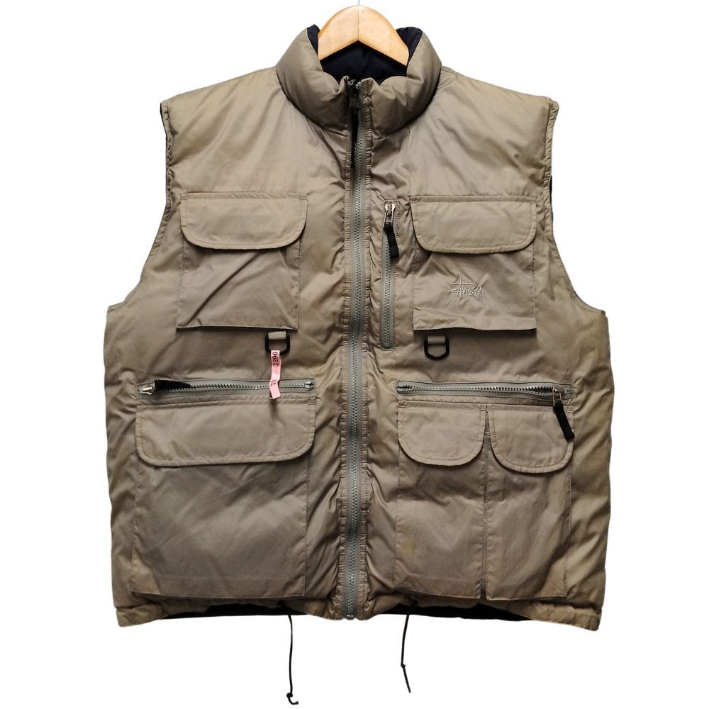 stussy リバーシブルベスト Old Stussy リバーシブルベスト オリーブ