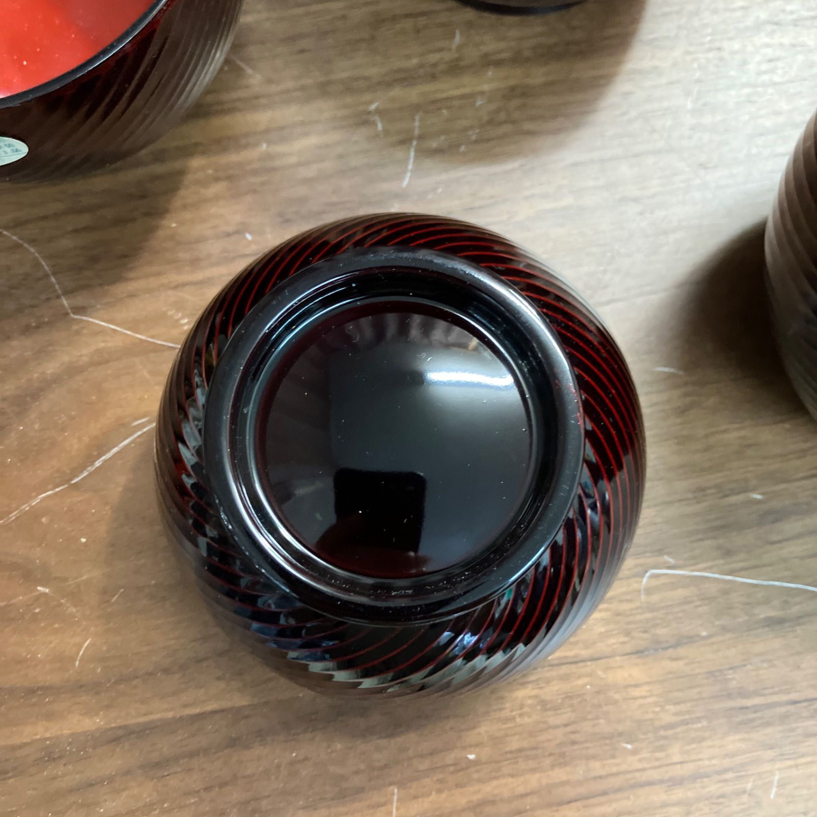 未使用会津塗 祥高作 漆器 吸物椀 汁椀 蒔絵 5客 漆
