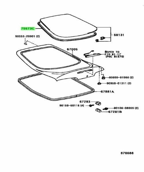 トヨタ 純正 スープラ 80 バックウインドウ モールディング アウトサイド Moulding Back Window Outside TOYOTA  LEXUS Genuine 未使用 - メルカリ