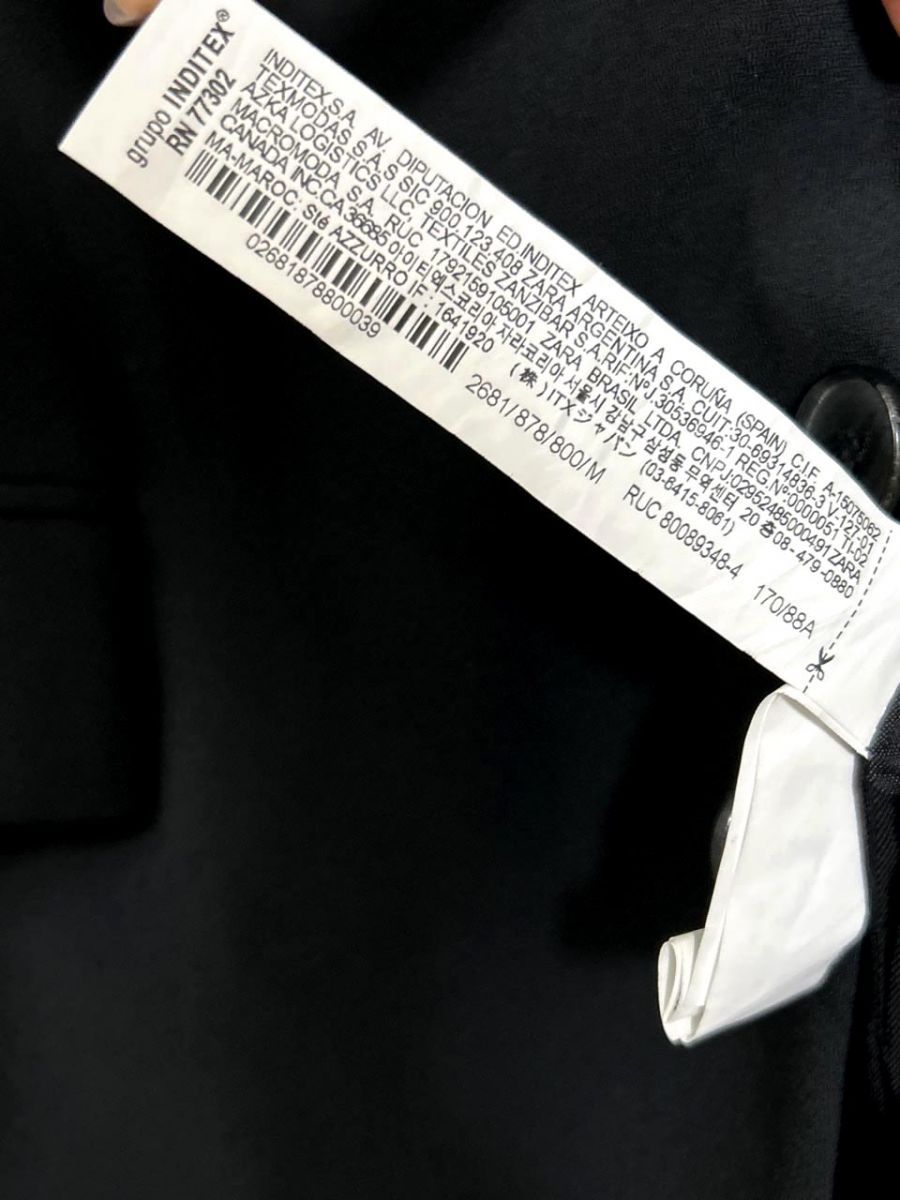 ZARA ザラ シンプル ロング ベスト sizeM/黒 □□ レディース
